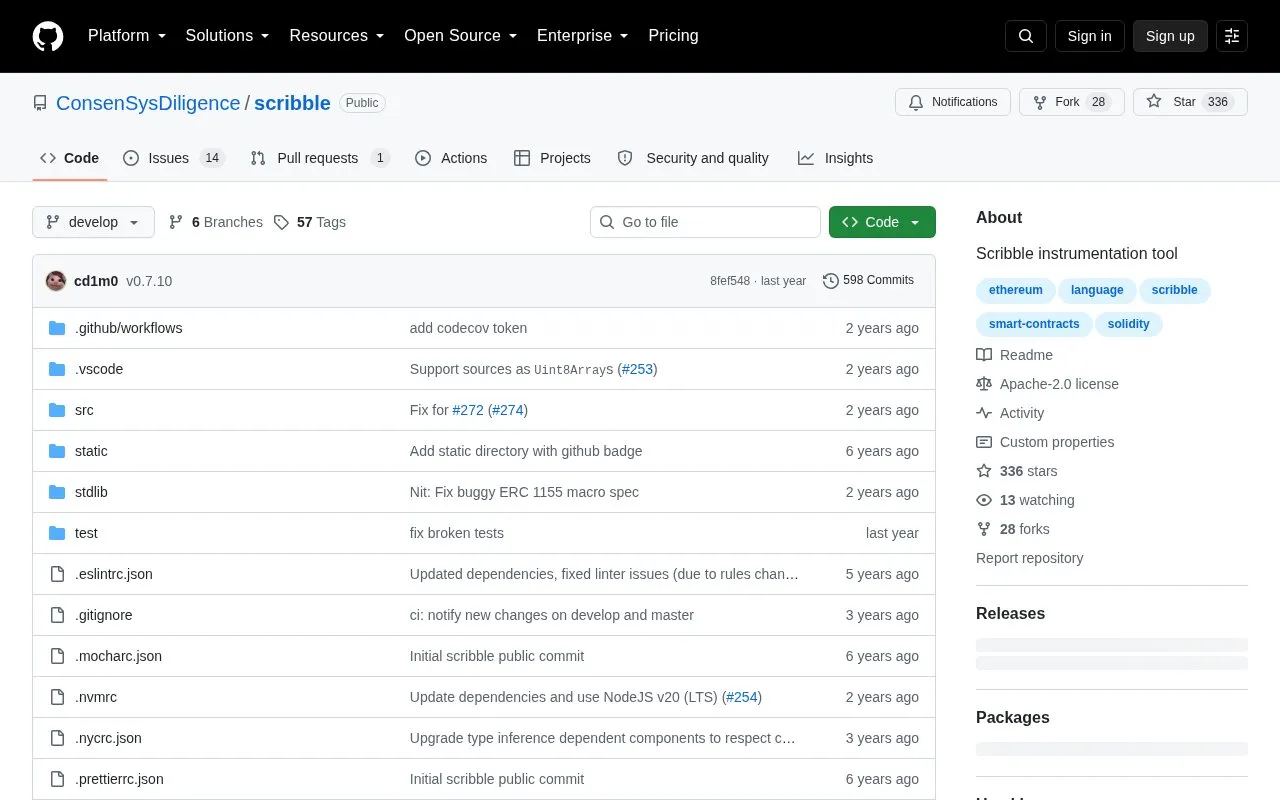 Scribble homepage screenshot