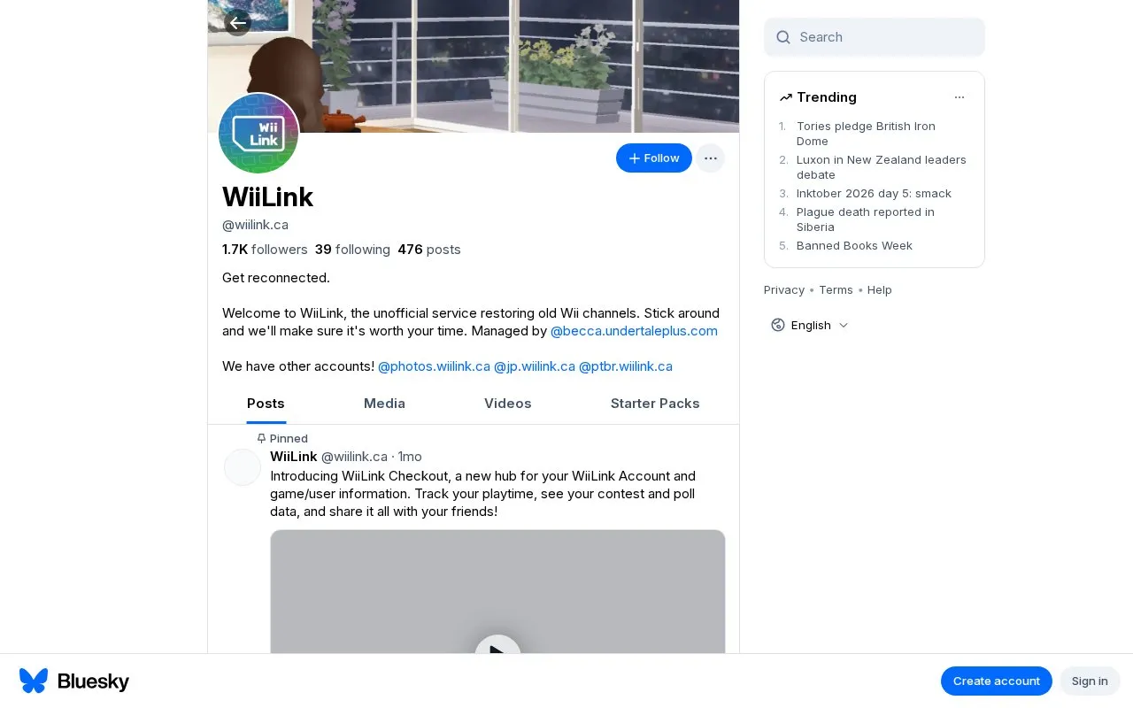 BlueSky homepage screenshot