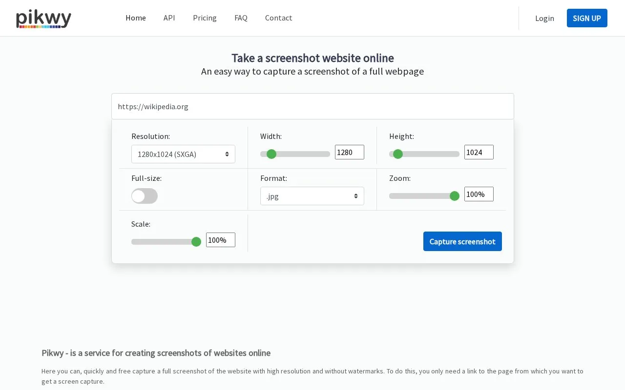 Pikwy homepage screenshot