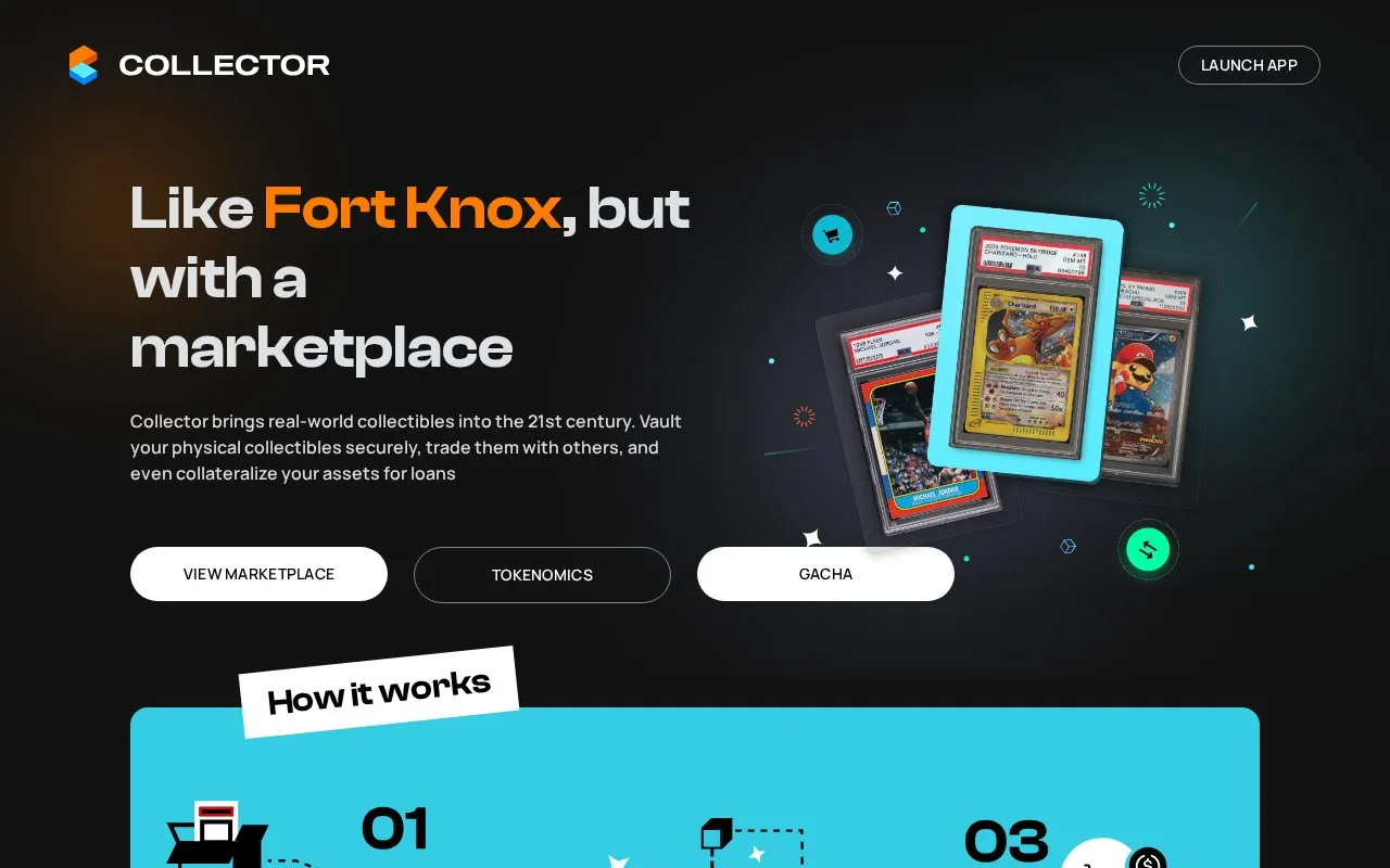 Collector Crypt homepage screenshot
