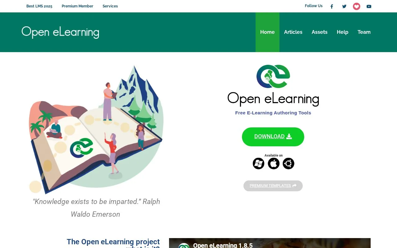 OpenLearning homepage screenshot