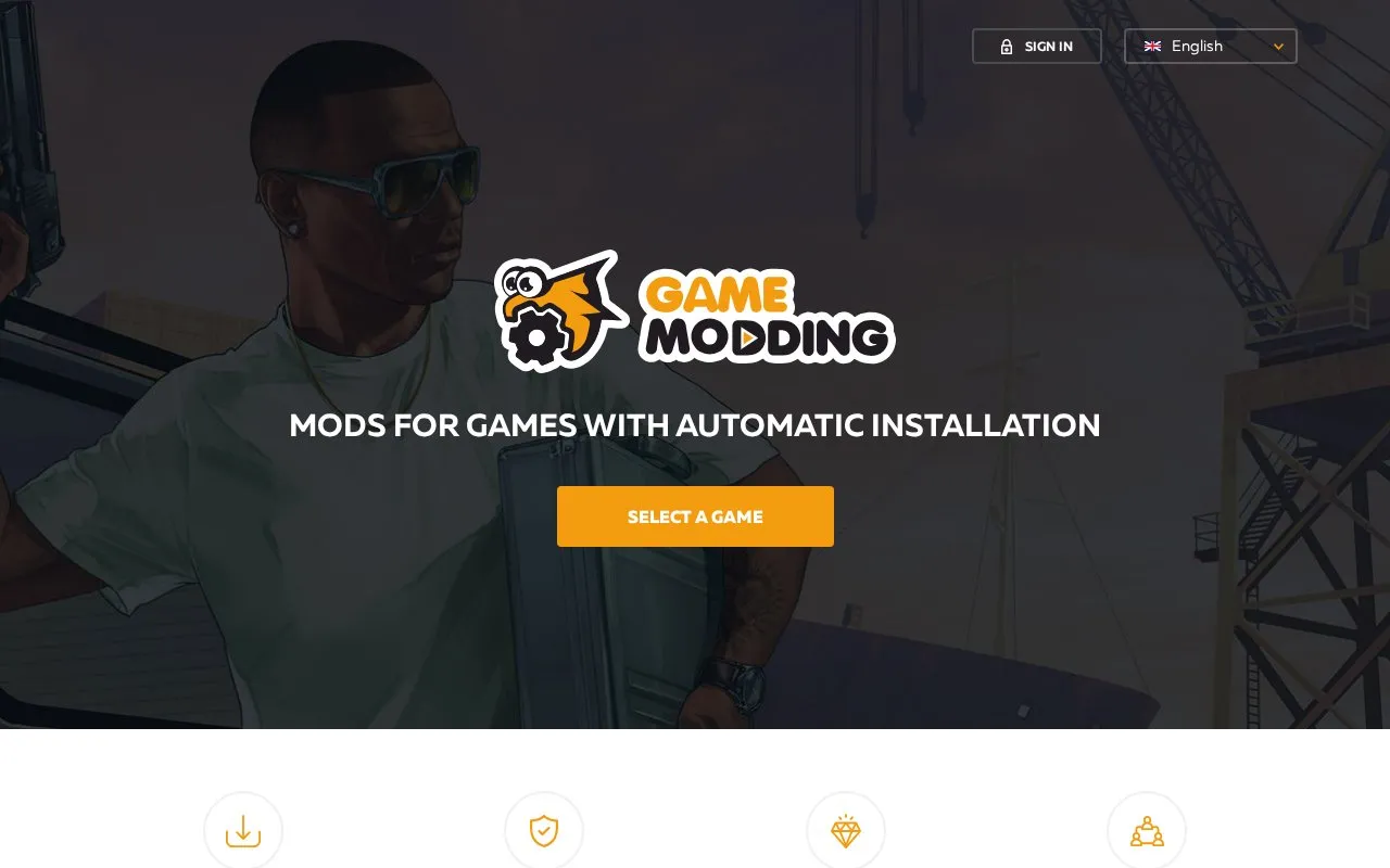 GameModding homepage screenshot