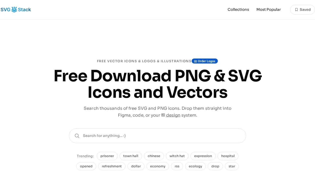 svgstack homepage screenshot