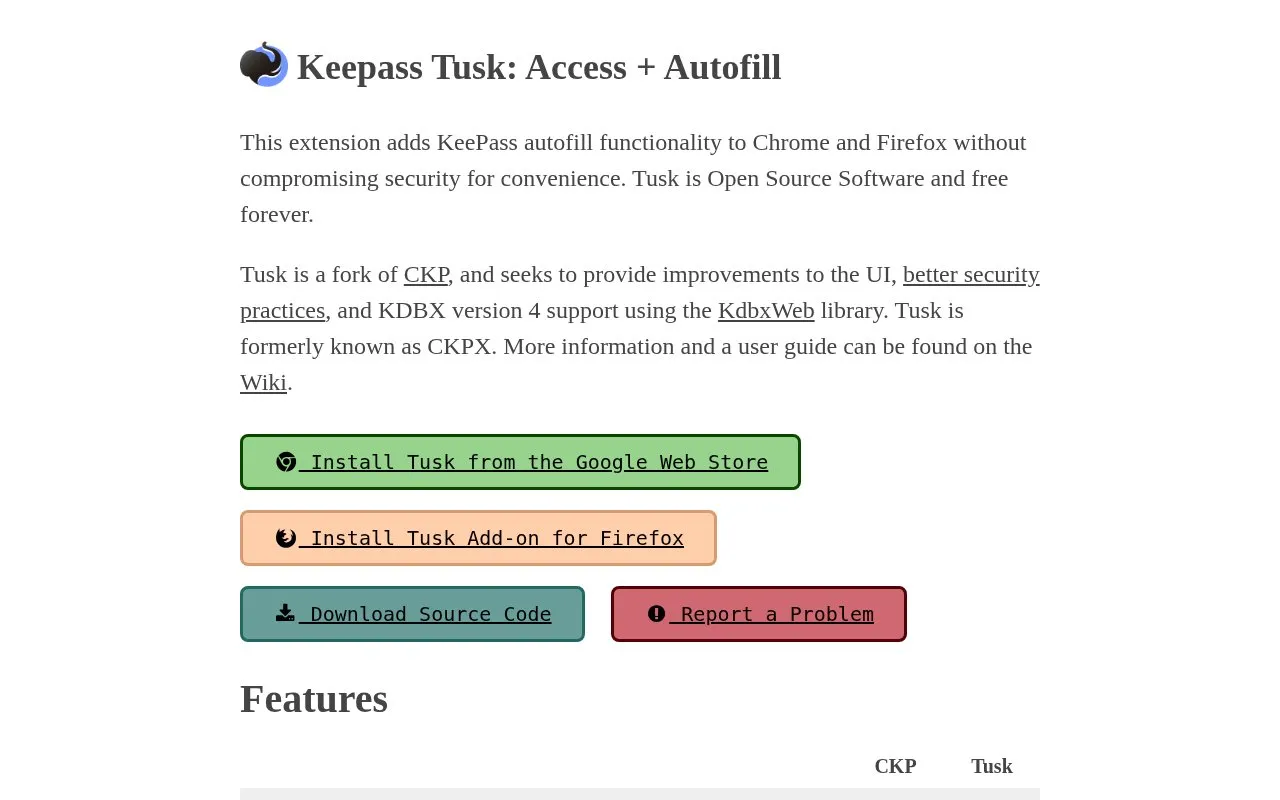 3rd-party Extension homepage screenshot