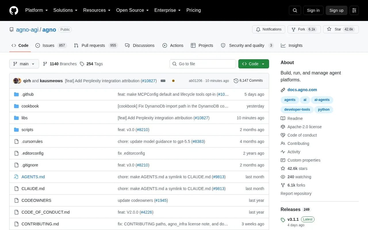Phidata homepage screenshot