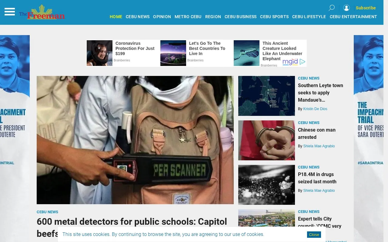 The Freeman homepage screenshot
