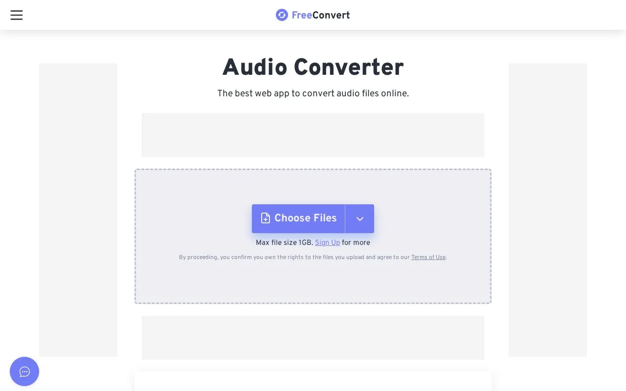 FreeConvert homepage screenshot