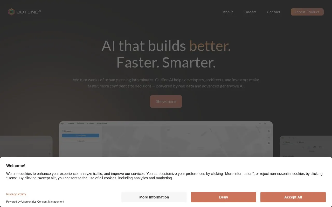 OutlineAI homepage screenshot