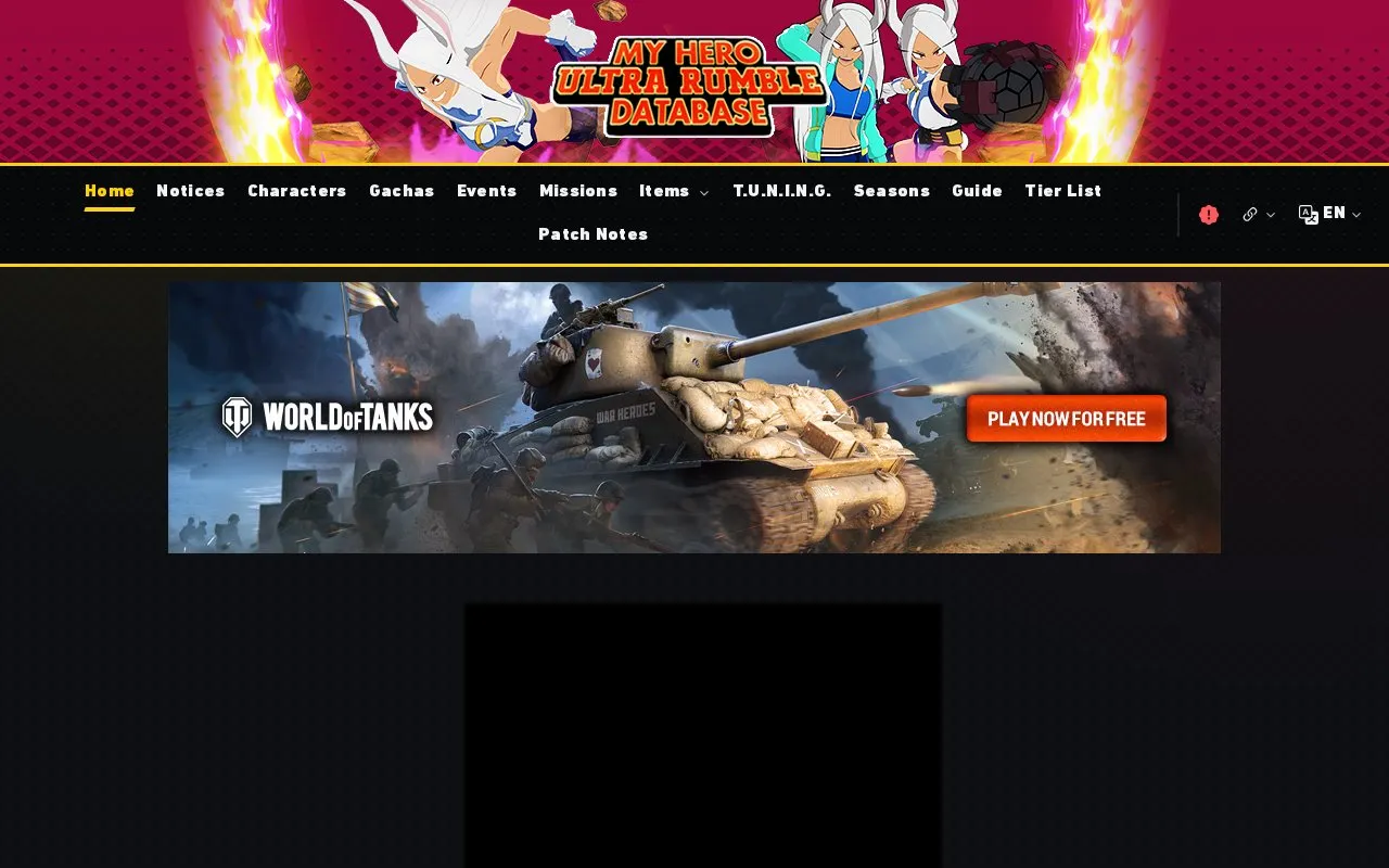 UltraRumble homepage screenshot
