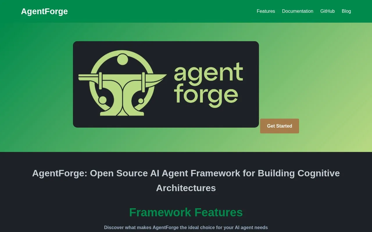 Web homepage screenshot