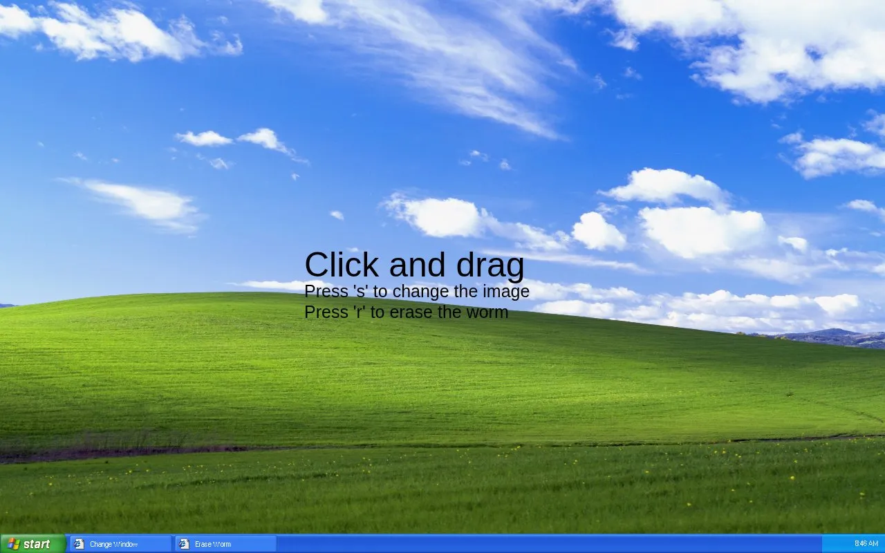Windows XP Error Worm homepage screenshot