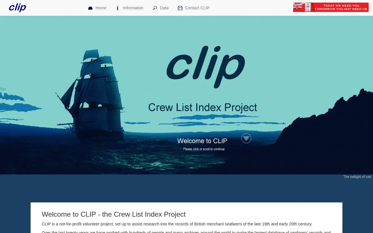Crewlist.org.uk homepage screenshot