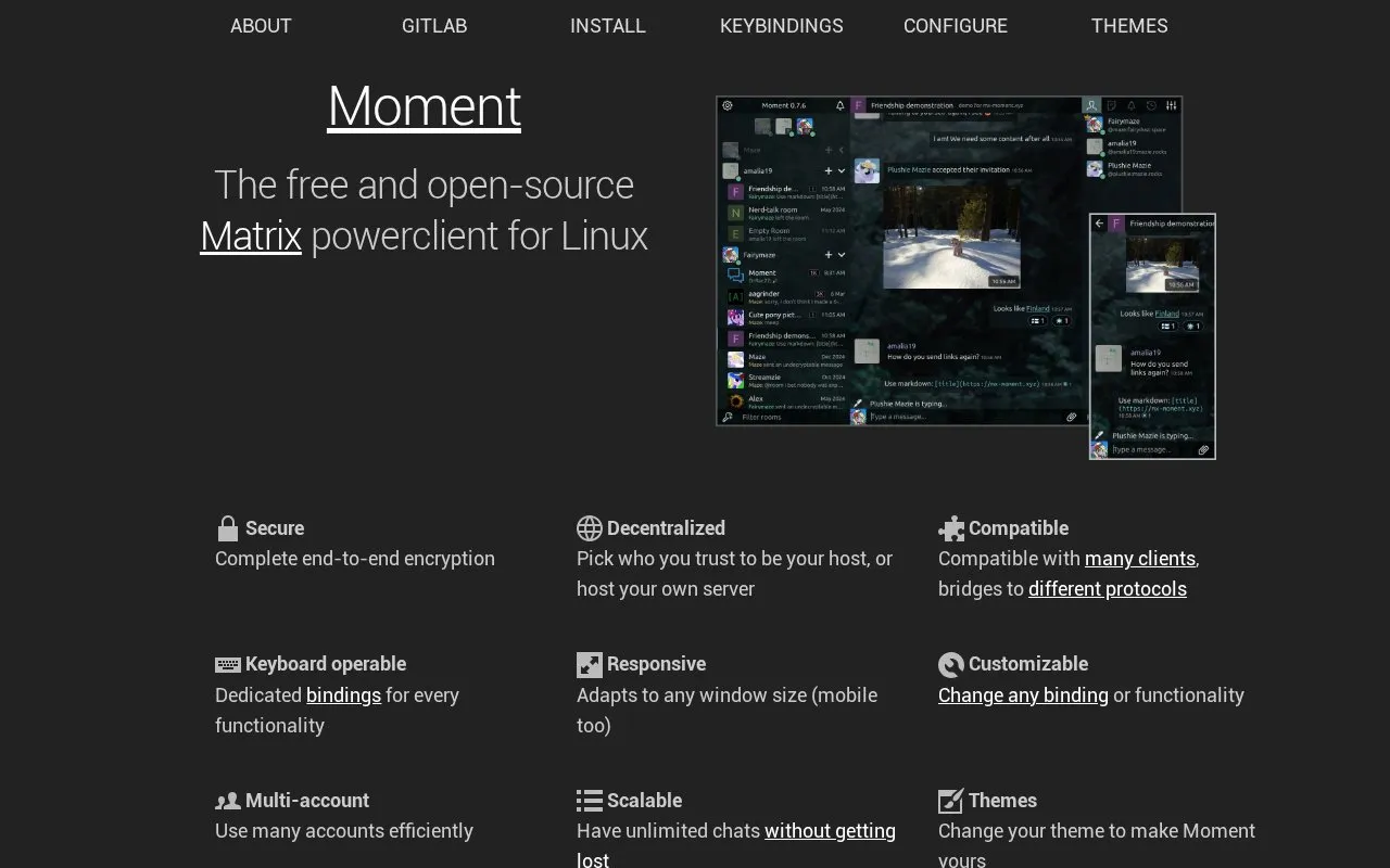 mx moment homepage screenshot