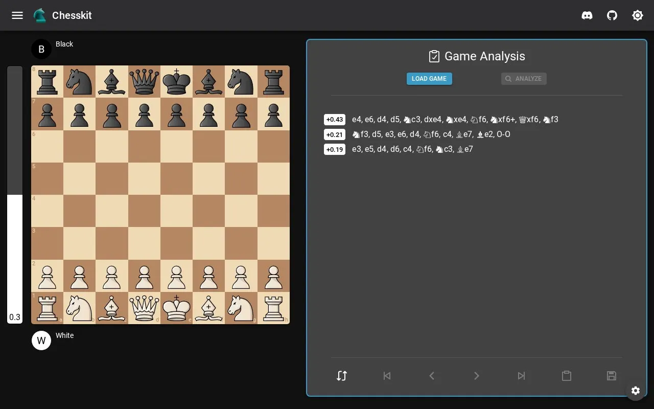 Chesskit homepage screenshot