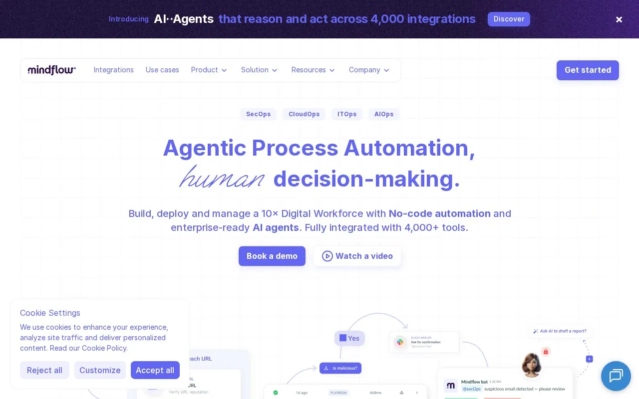 Mindflow homepage screenshot