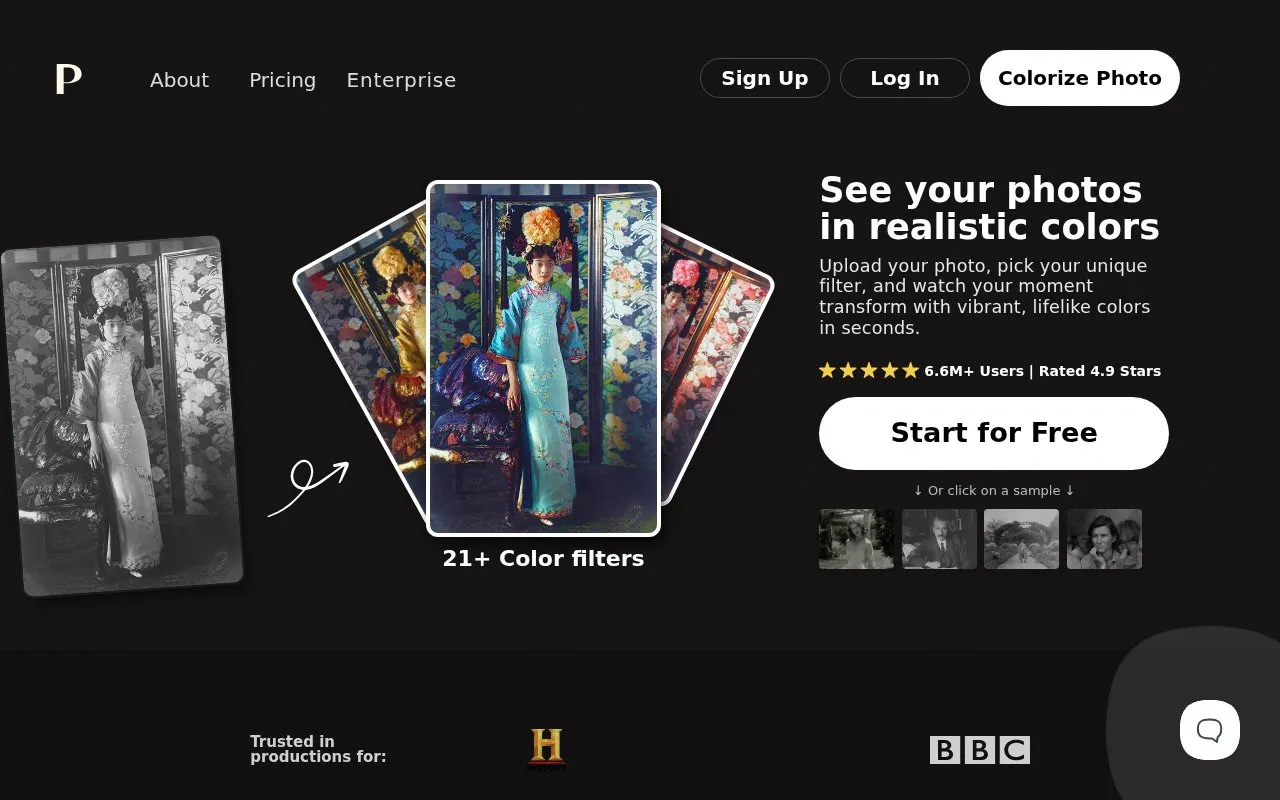 Palette homepage screenshot