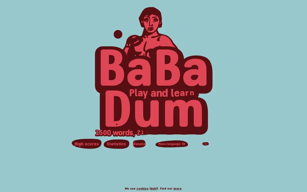 Ba Ba Dum homepage screenshot