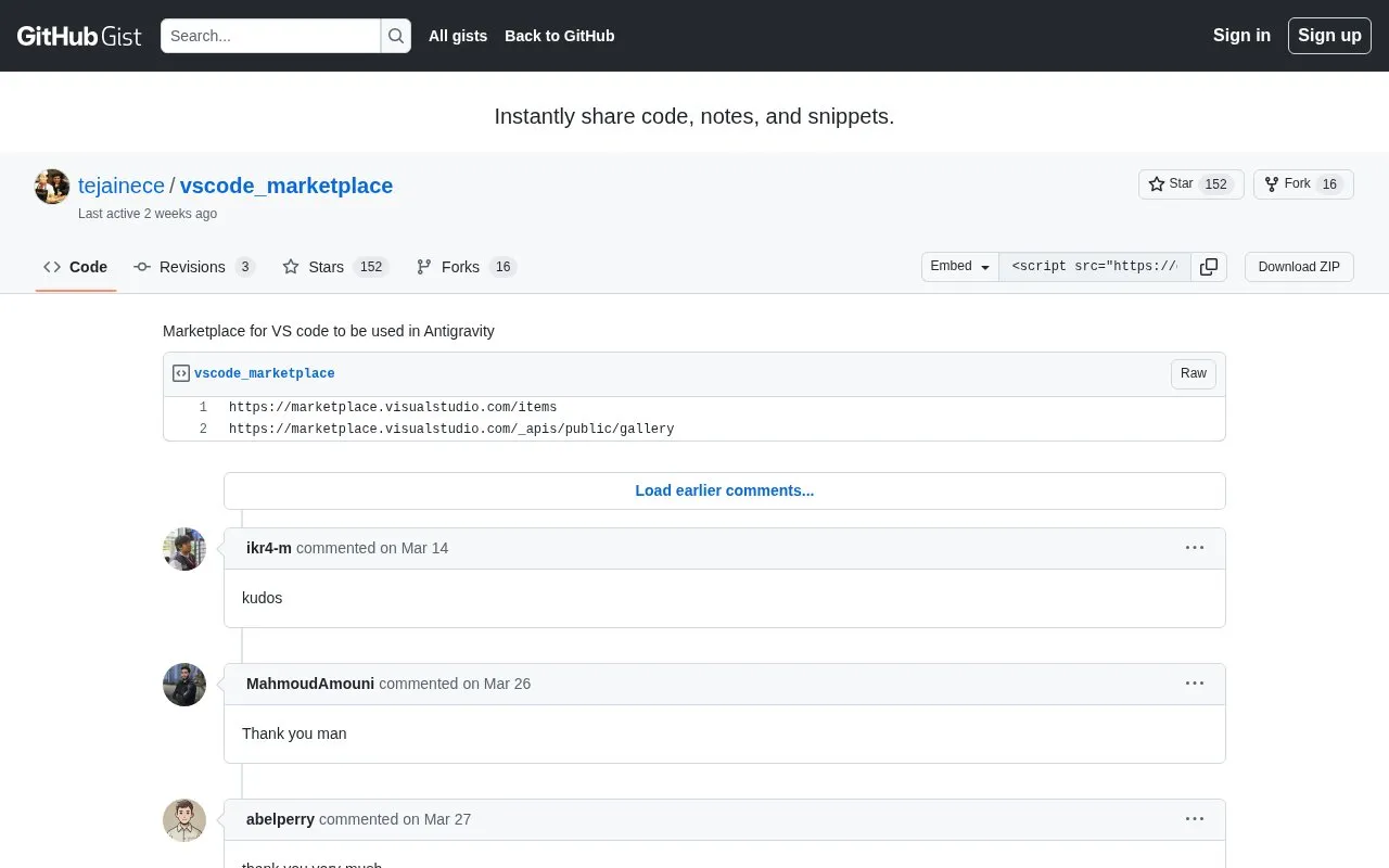 VSCode Marketplace homepage screenshot