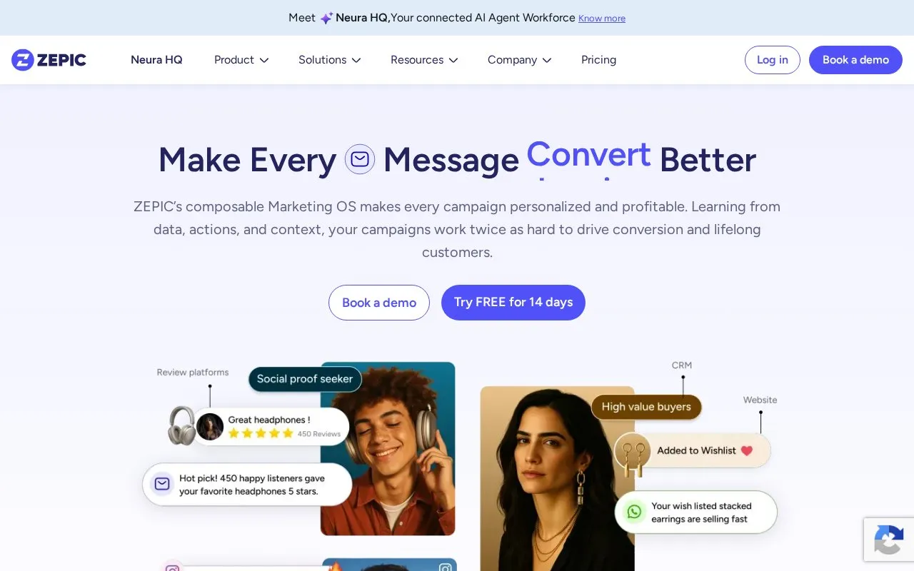 ZEPIC homepage screenshot