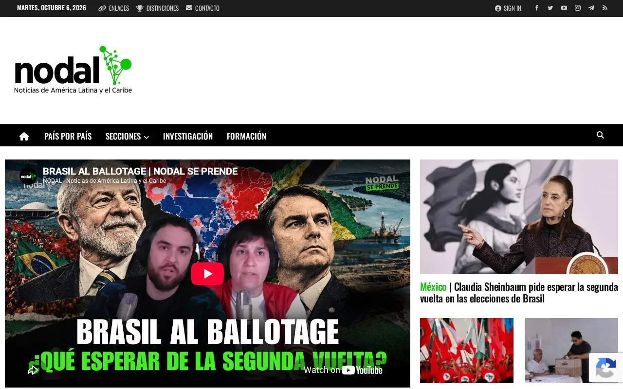 NODAL homepage screenshot