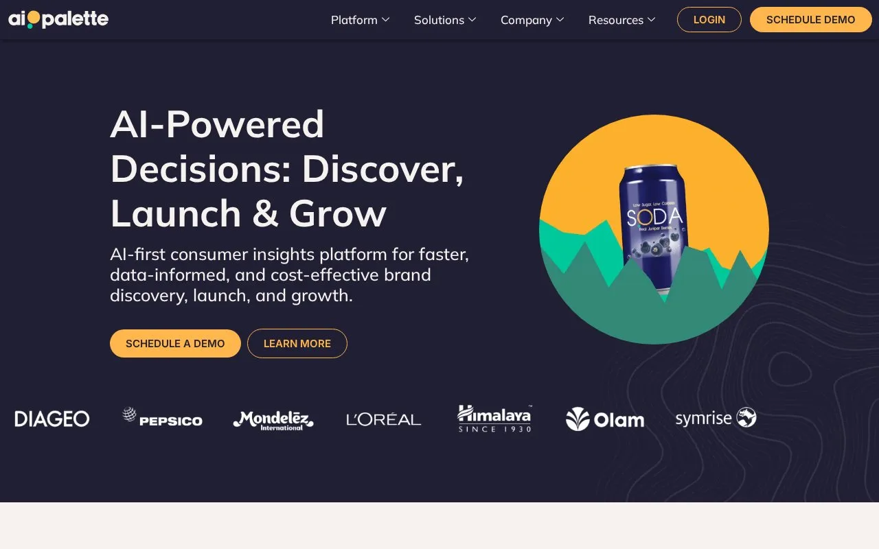 Aipalette homepage screenshot