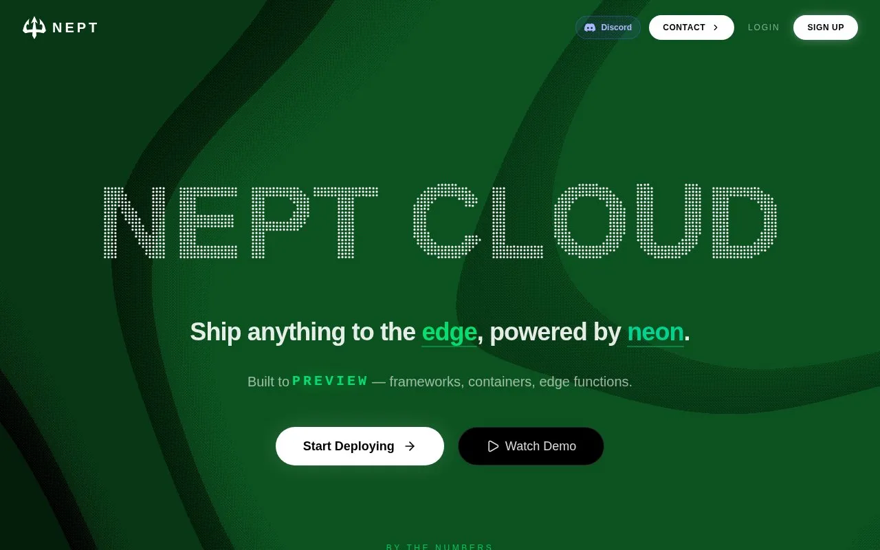 Nept homepage screenshot