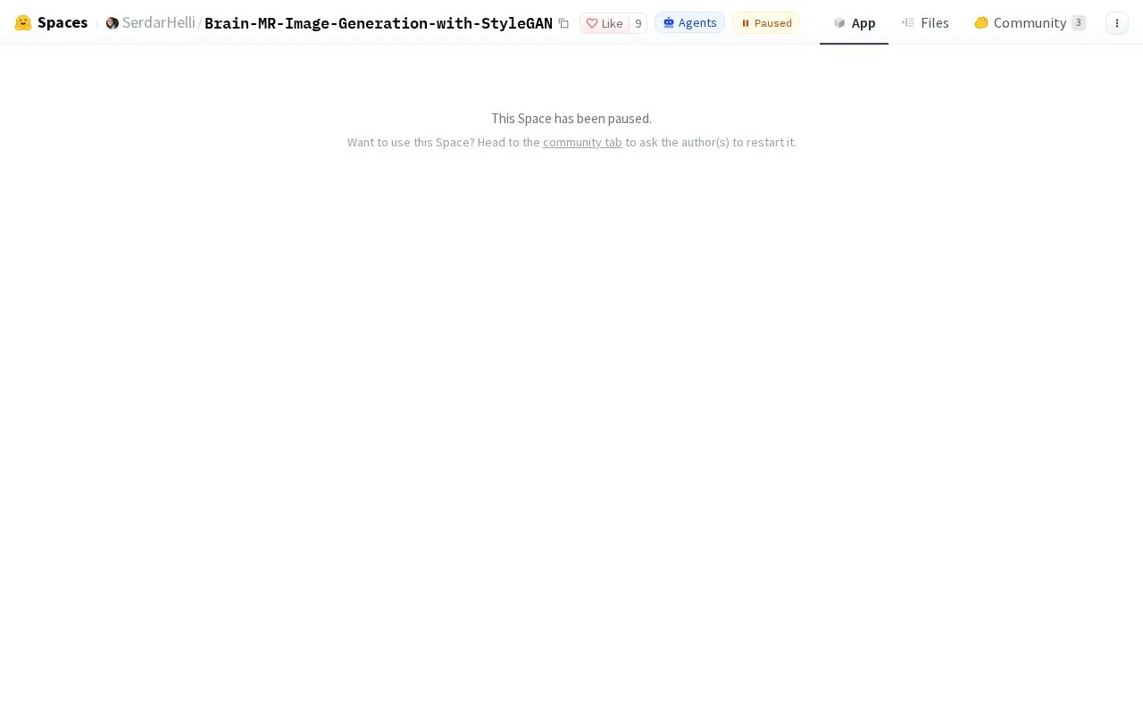 Brain MR Image Generation GAN homepage screenshot