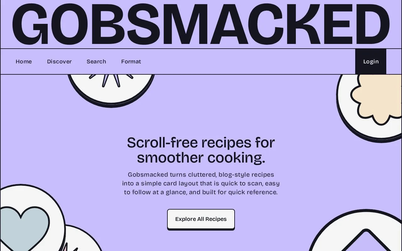 Gobsmacked homepage screenshot