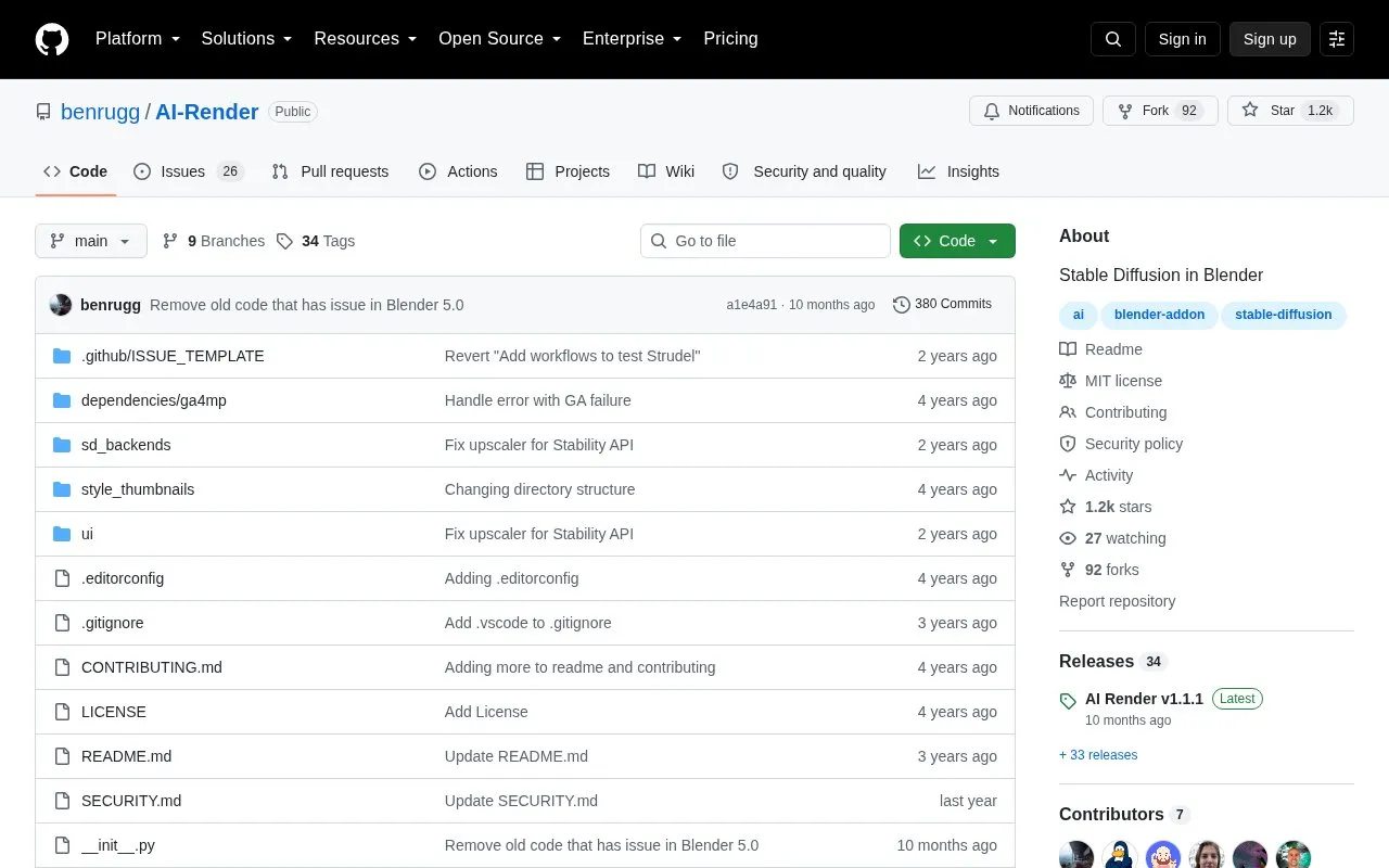 AI Render homepage screenshot