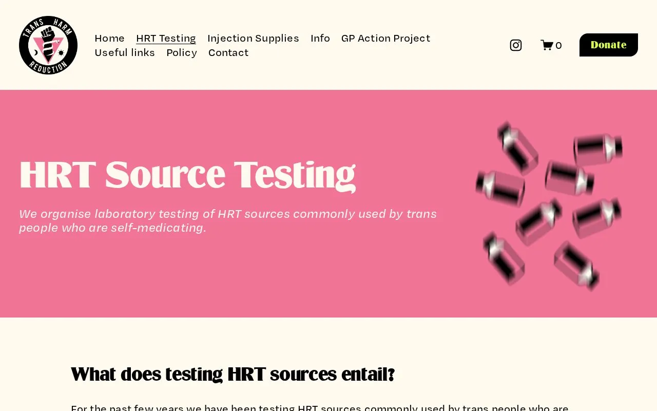 Testing homepage screenshot