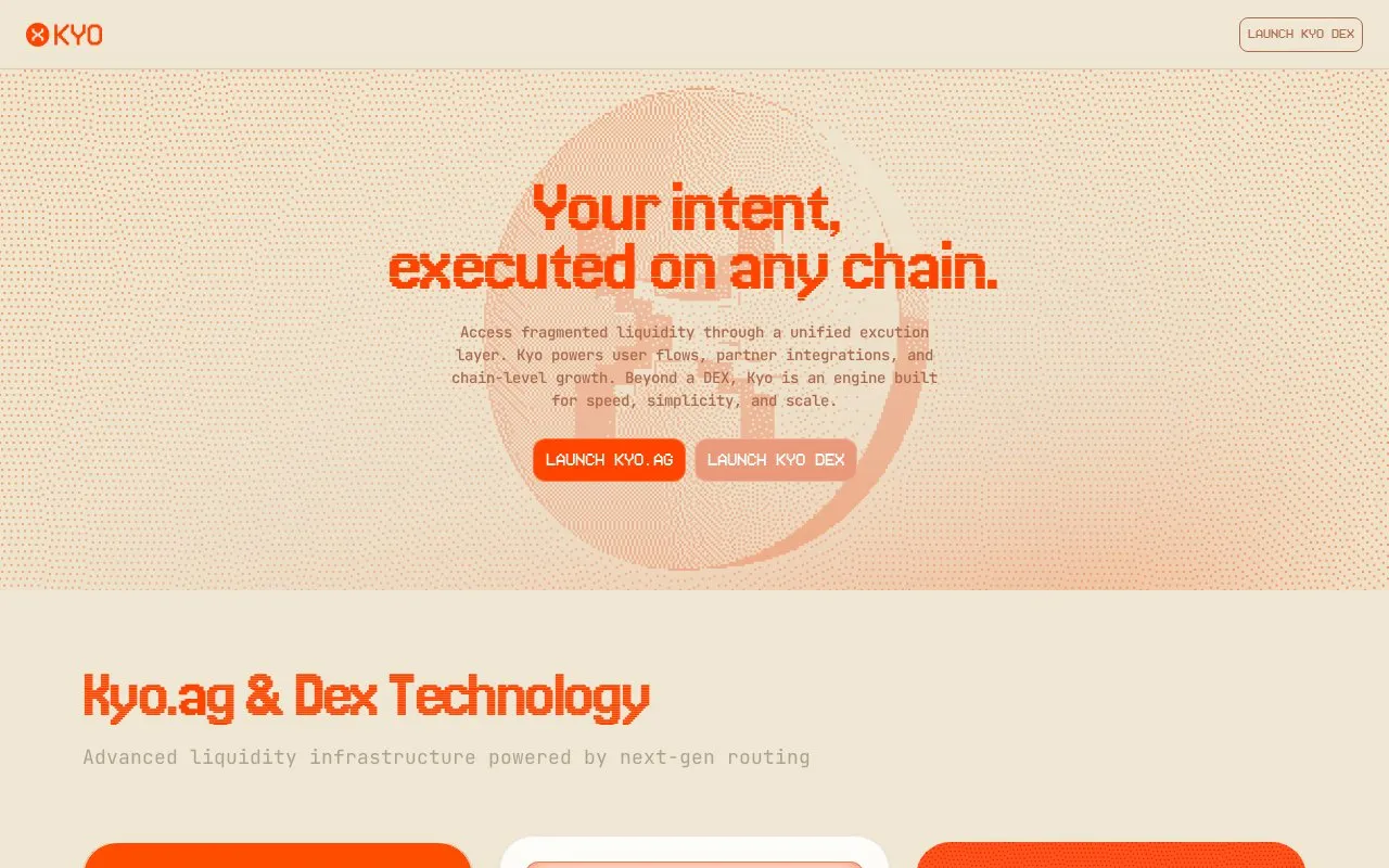KYO Finance homepage screenshot