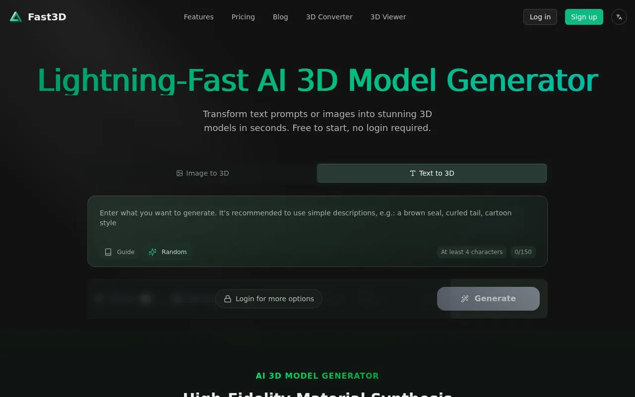 Fast3D homepage screenshot