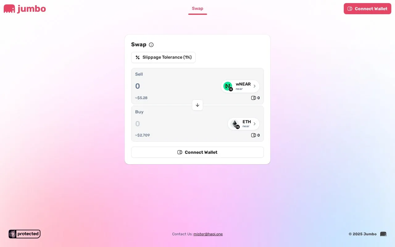 Jumbo Exchange homepage screenshot