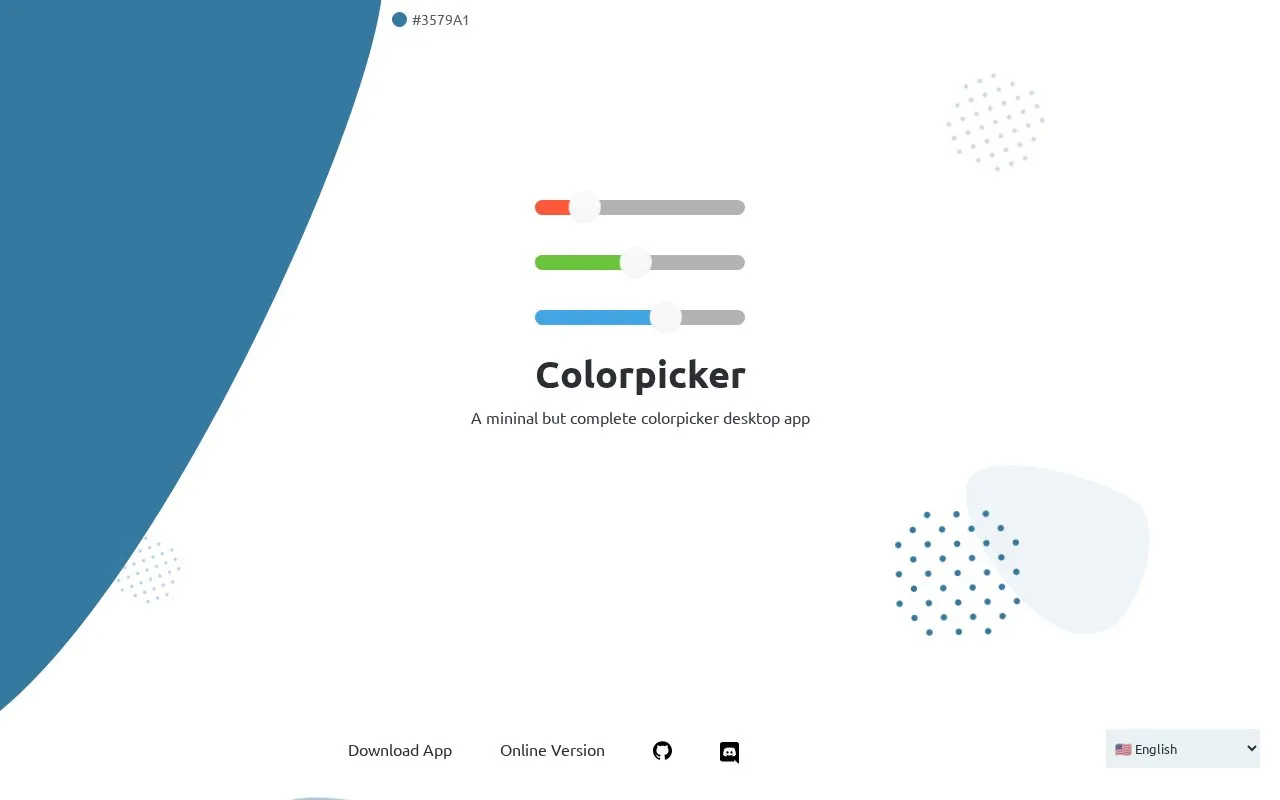 Colorpicker homepage screenshot