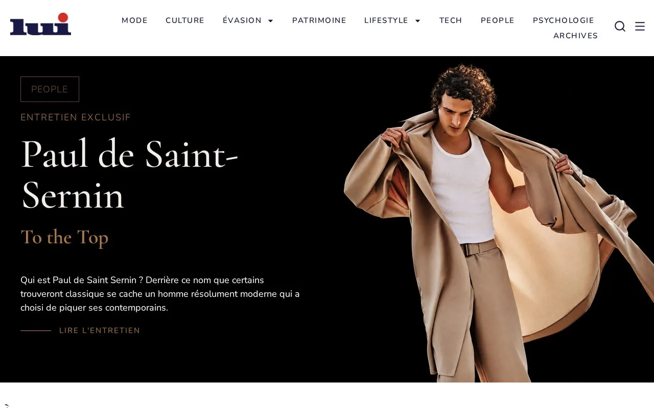 Lui homepage screenshot
