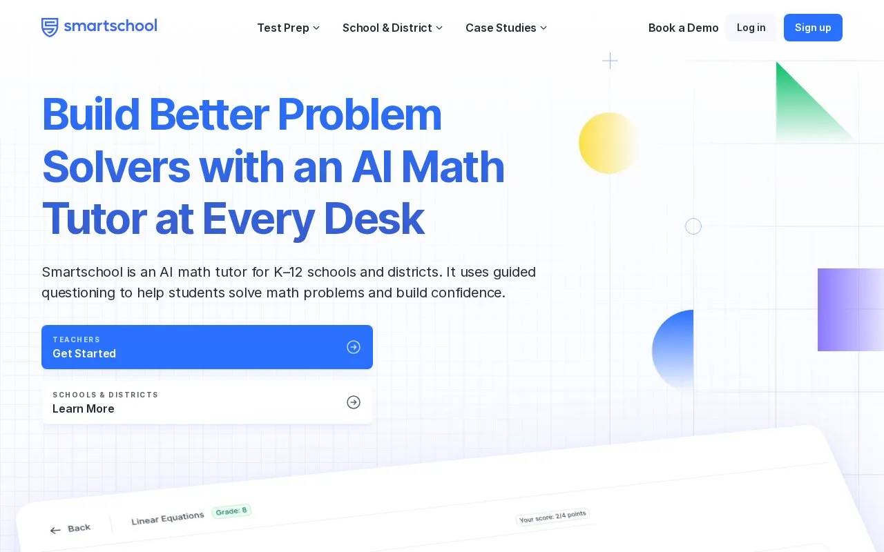Smartschool homepage screenshot