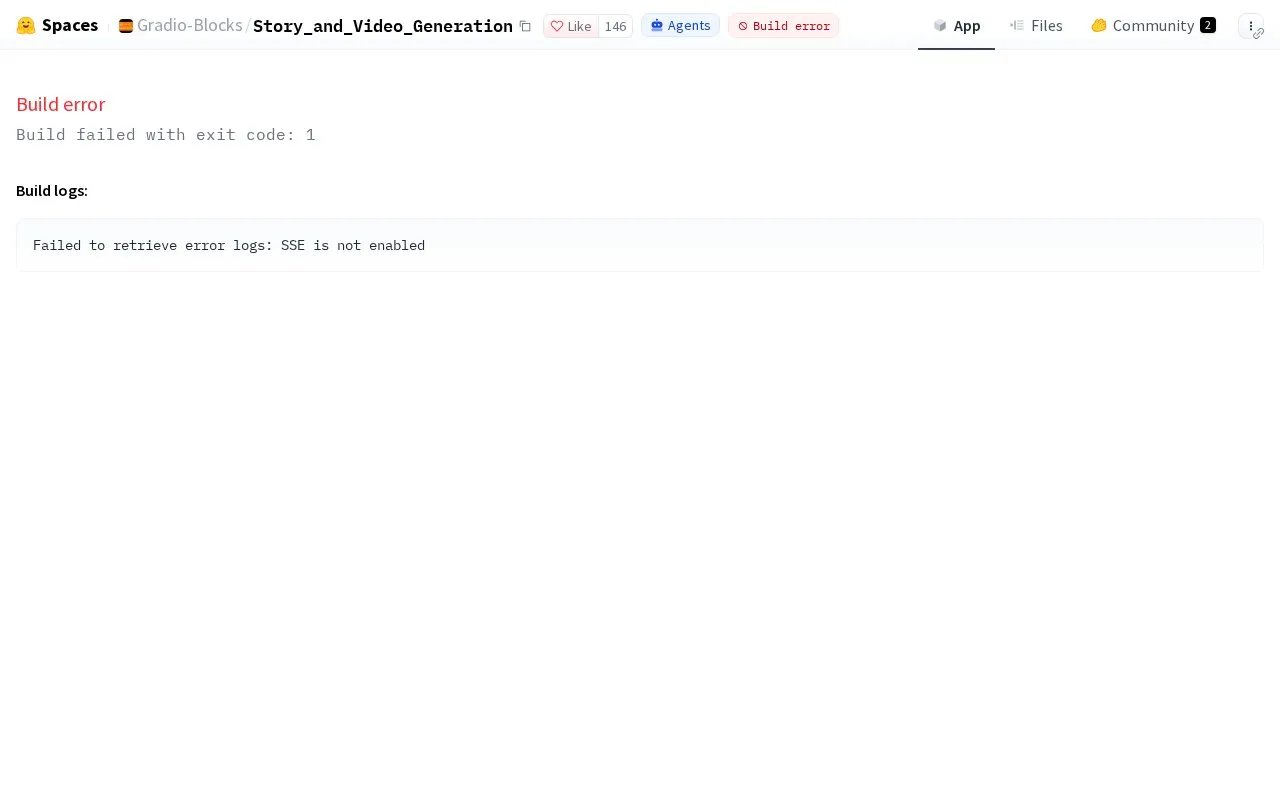 Story and Video Generation homepage screenshot
