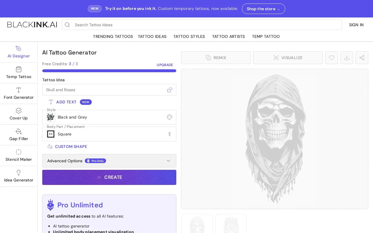 BLACKINK.AI homepage screenshot