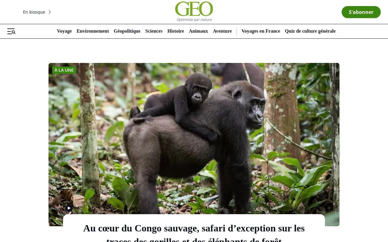GEO homepage screenshot