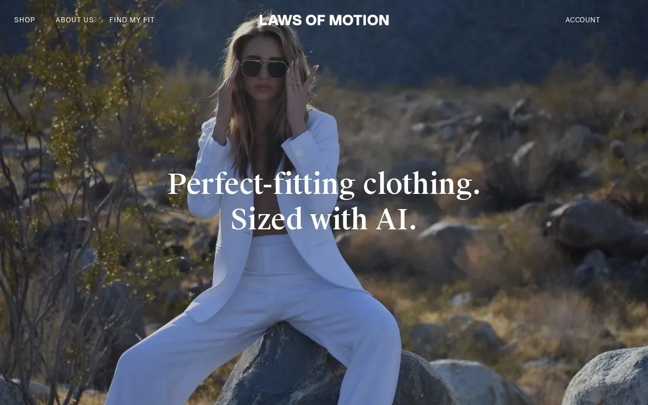 Laws of Motion homepage screenshot