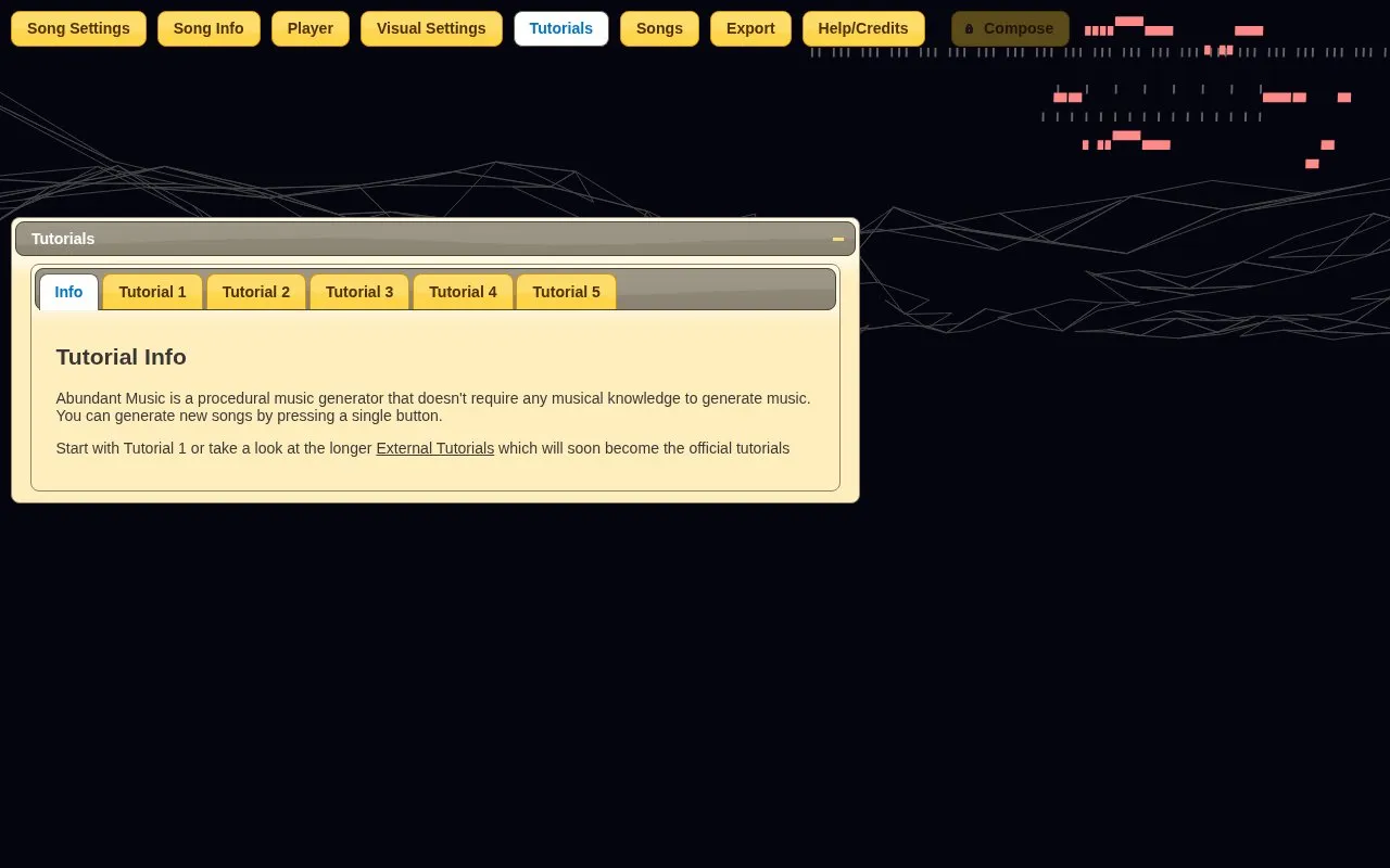 Abundant Music homepage screenshot