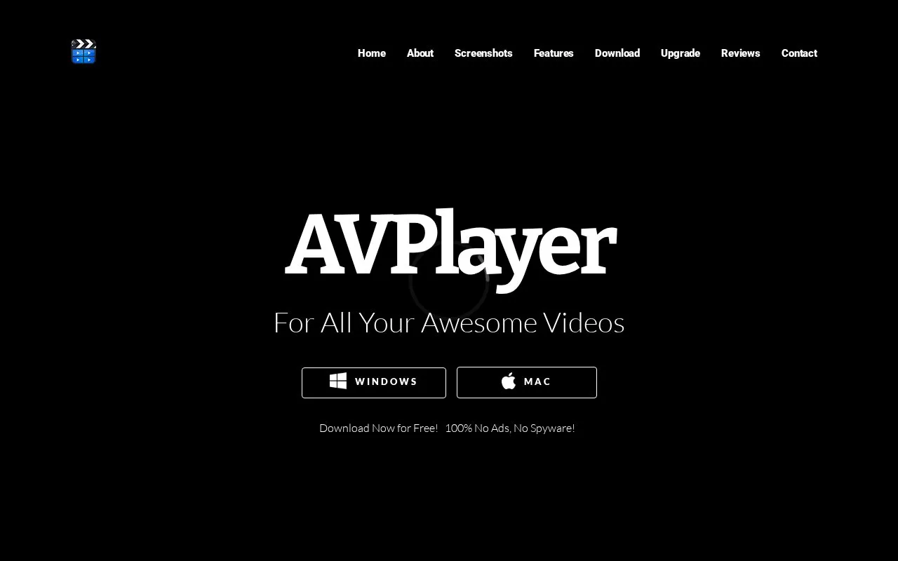 AVPlayer homepage screenshot