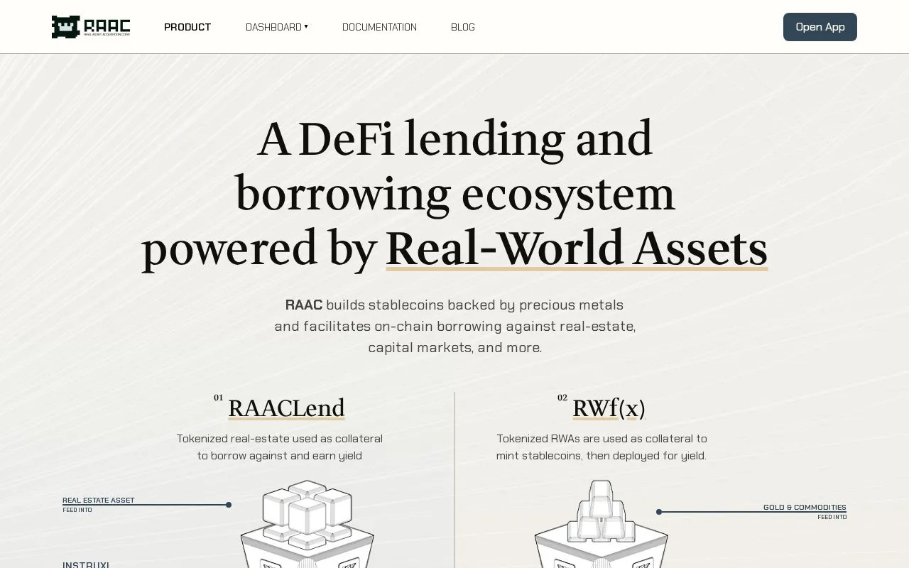 RAAC homepage screenshot