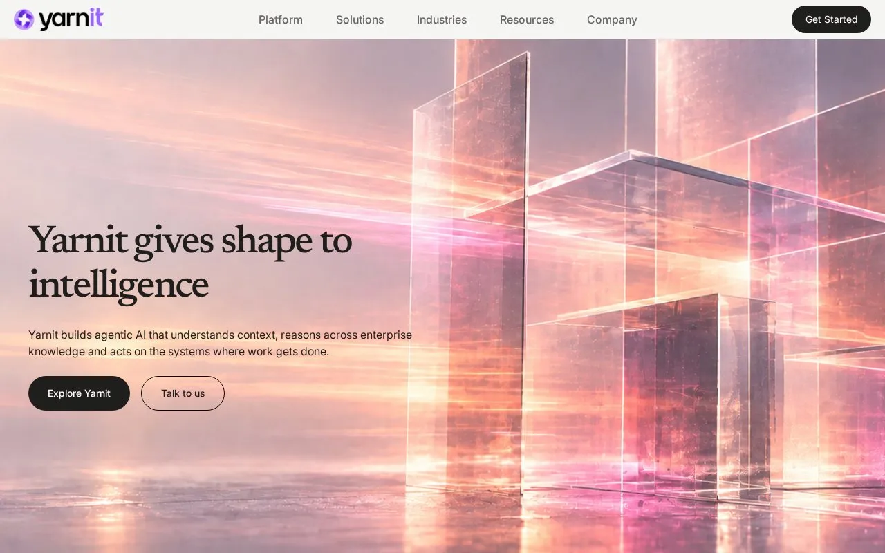 Yarnit homepage screenshot