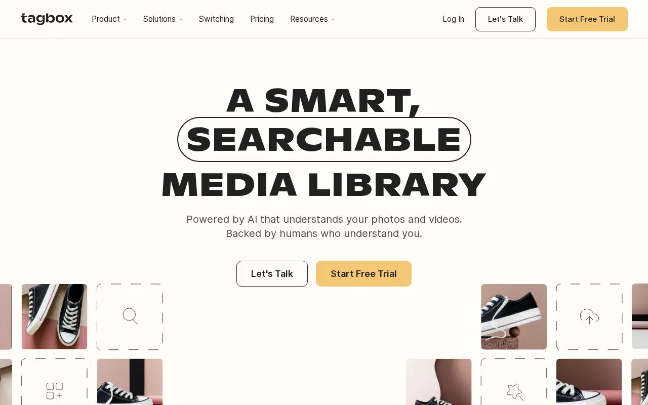 Tagbox homepage screenshot