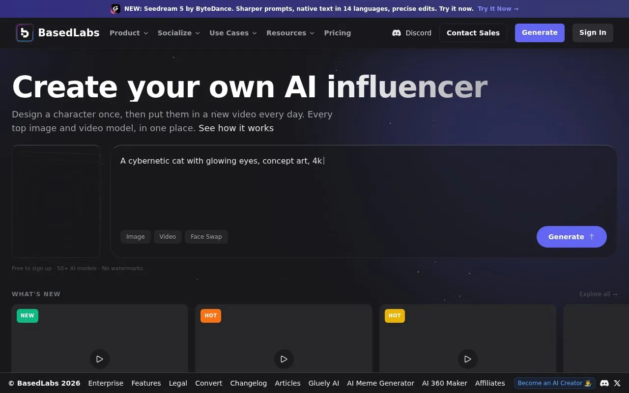 BasedLabs.ai homepage screenshot