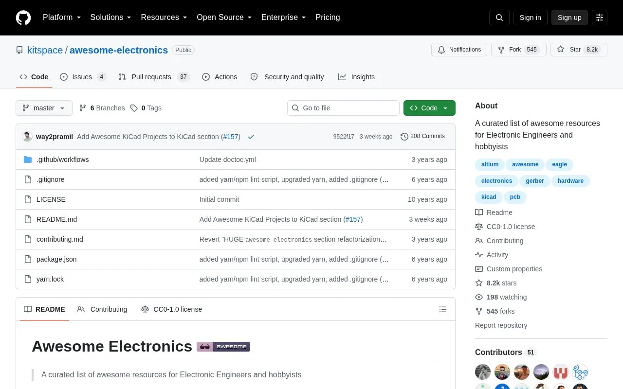 Awesome Electronics homepage screenshot