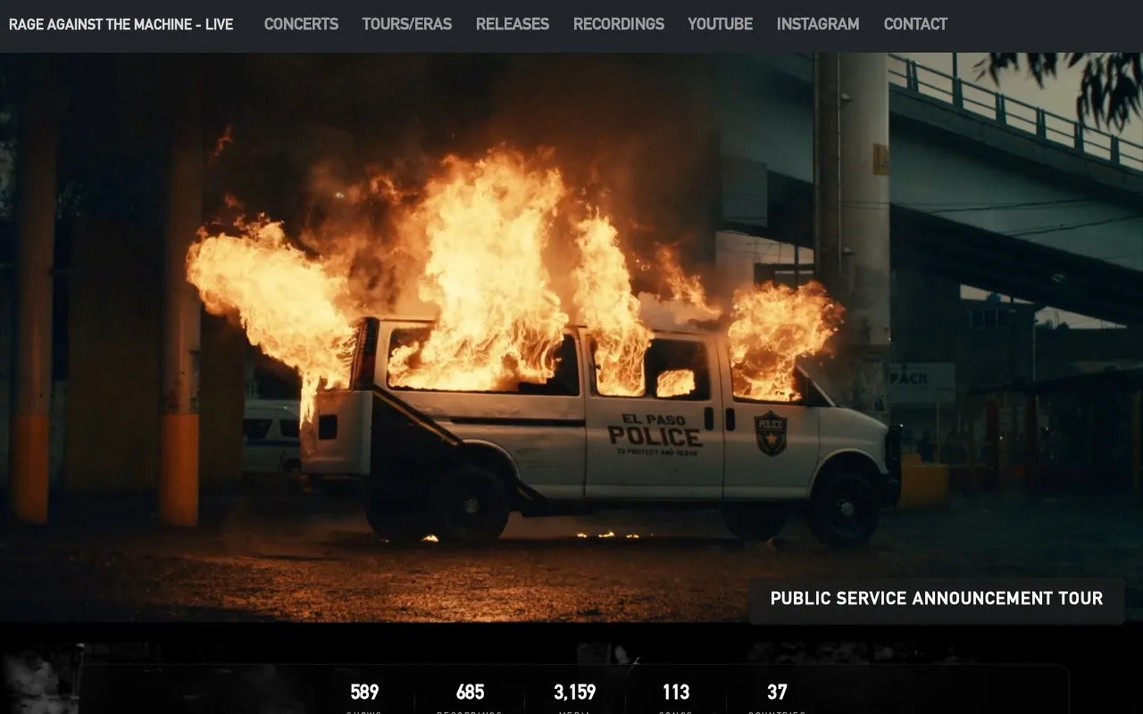 RATM.live homepage screenshot