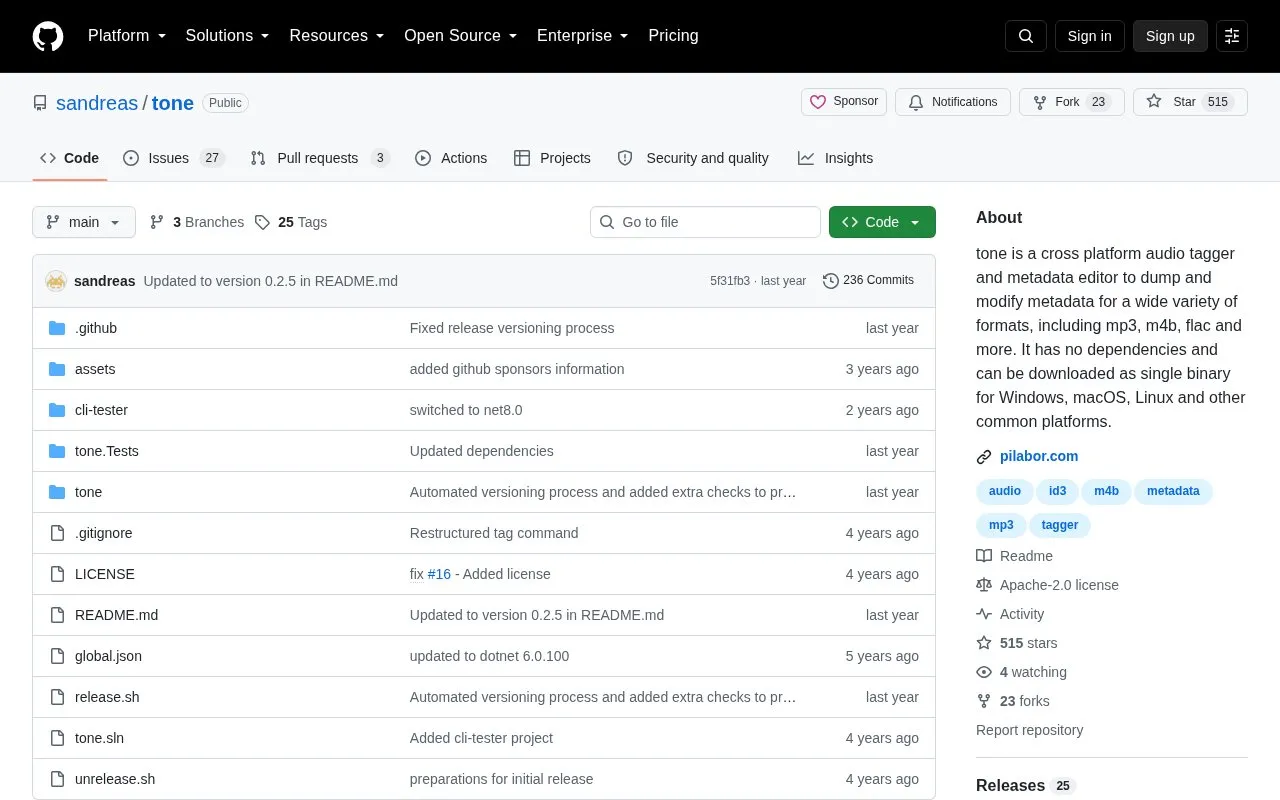 tone homepage screenshot
