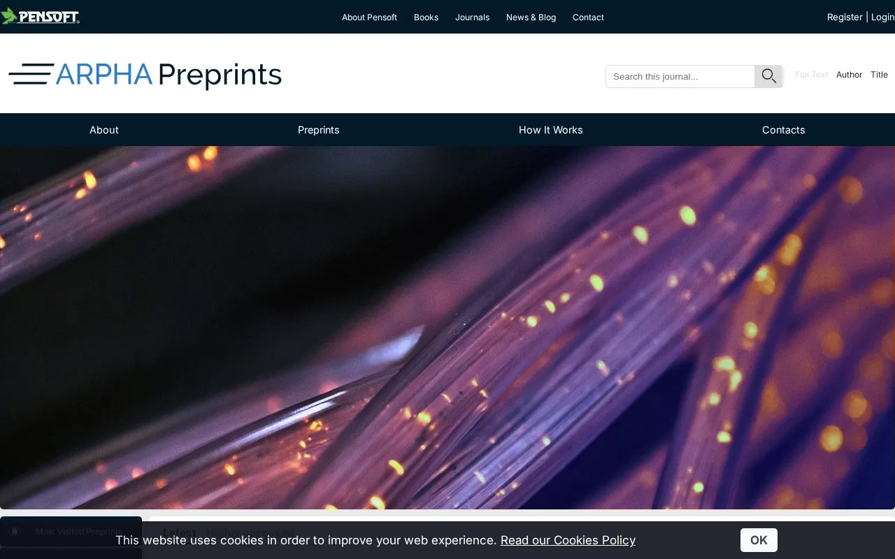 ARPHA Preprints homepage screenshot